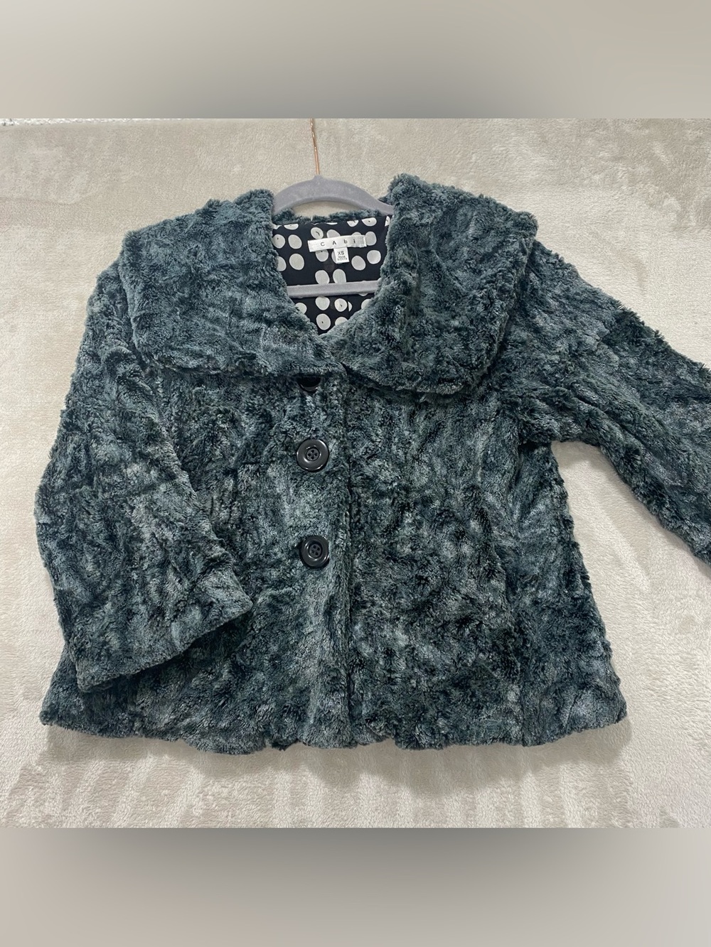 Cabi Chinchilly Super Soft Faux Fur Jacket XS